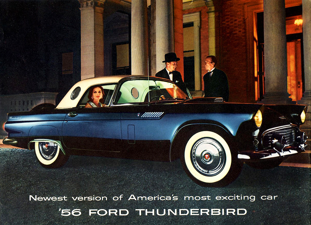 1956 Ford Thunderbird Postcard 1
